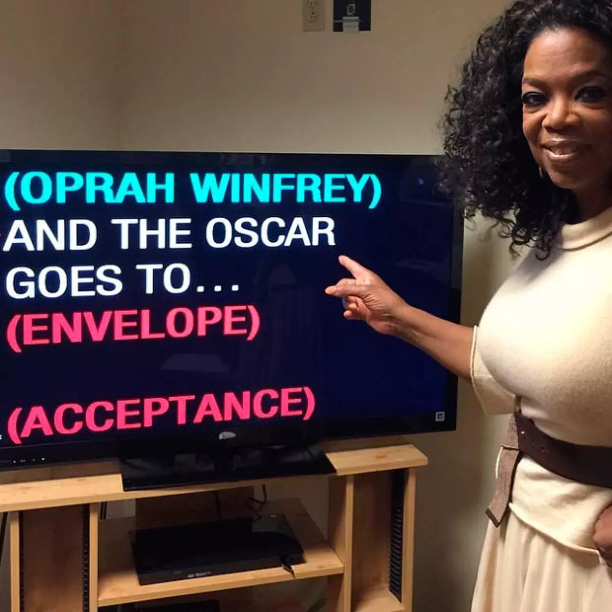 Oprah también asistió a los ensayos para los Oscar.
