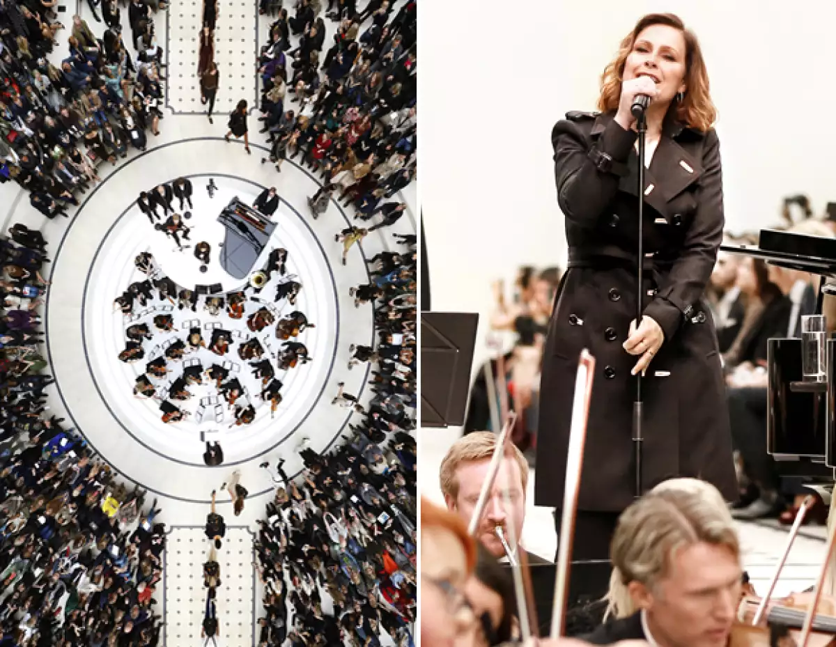 El desfile se llevó a cabo en los Jardines Kensington de Londres. El espectáculo estuvo a cargo de Alison Moyet acompañada por una orquesta.
