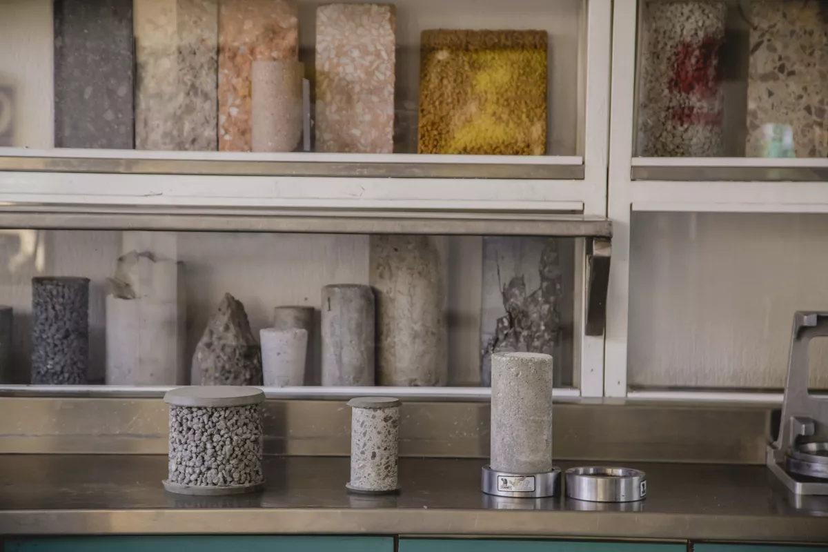 Pruebas de Holcim en su centro de innovación