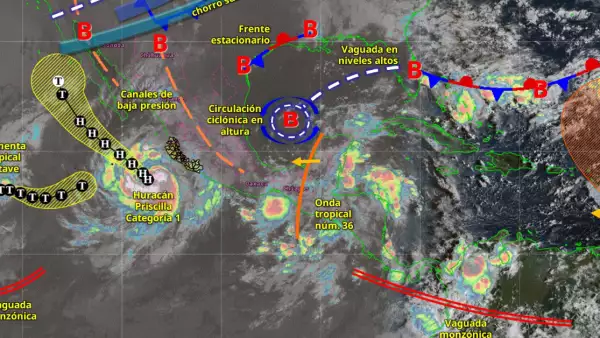 Cuál es la trayectoria del Huracán Priscilla y dónde "pegará" en México