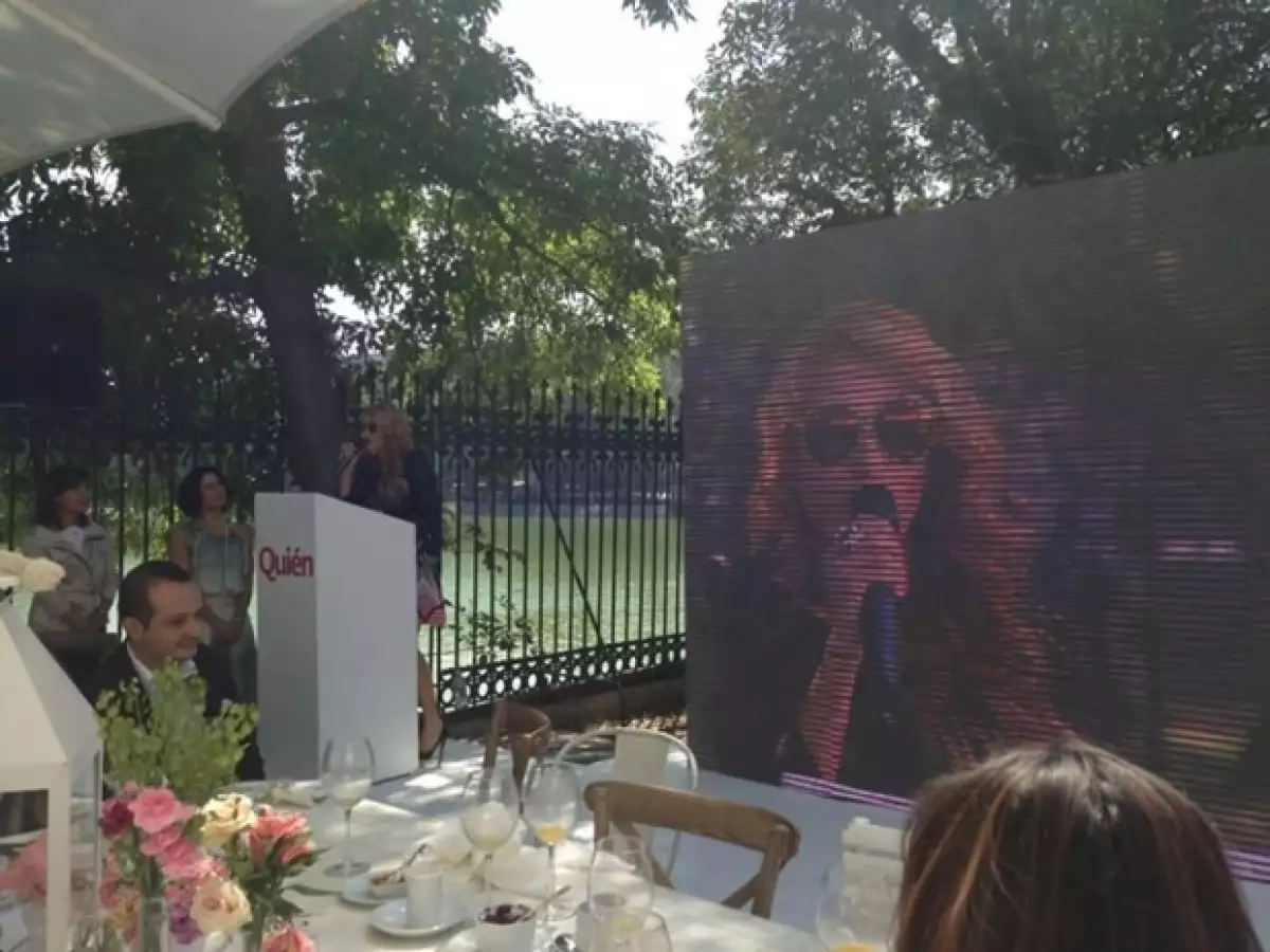 Paulina Rubio en el estrado.