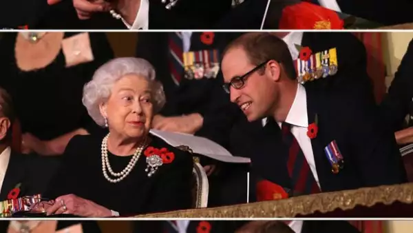 Durante el Festival of Remembrance, la monarca de Inglaterra se dejó ver acompañada por su nieto, quien mientras conversaba con ella logró hacerla sonreír, cosa que en pocas ocasiones sucede.