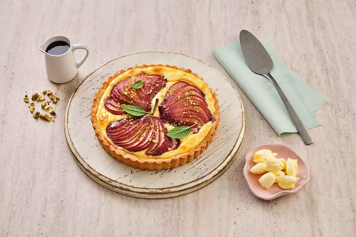 Quiche con queso fourme d’ambert