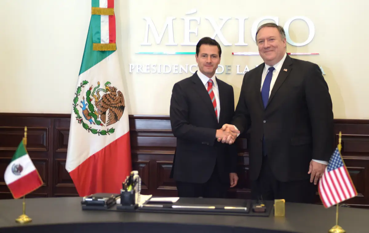 Peña Nieto y Mike Pompeo