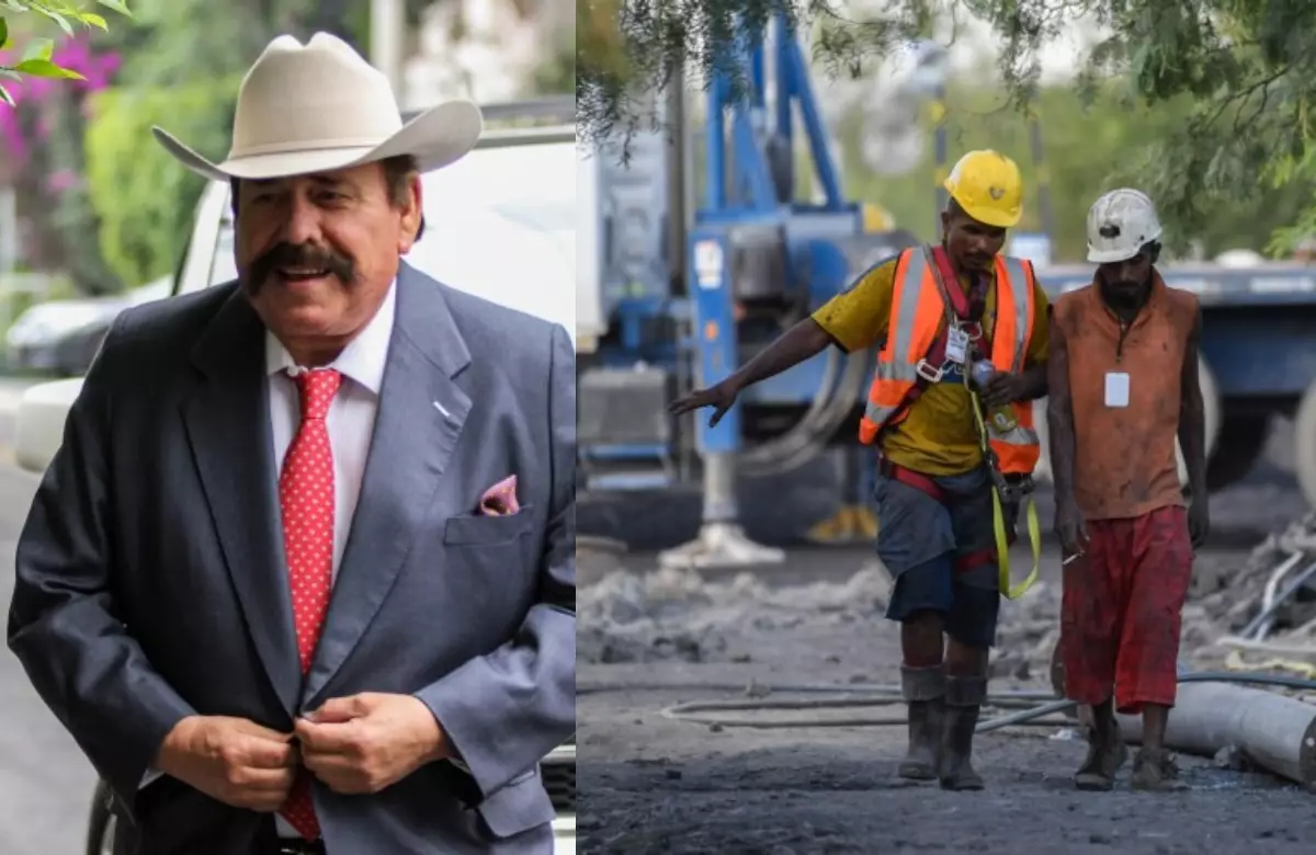 Armando Guadiana y trabajdores de El Pinabete