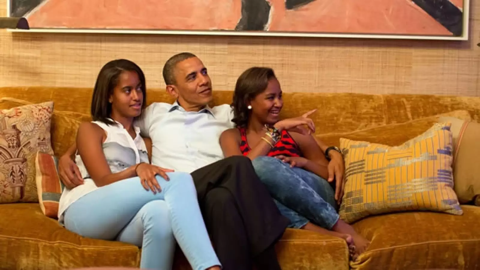 Barack Obama y su familia