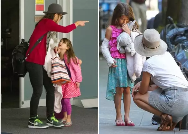 Muchas veces vemos a Suri discutiendo con su madre o pasándola un poco mal.