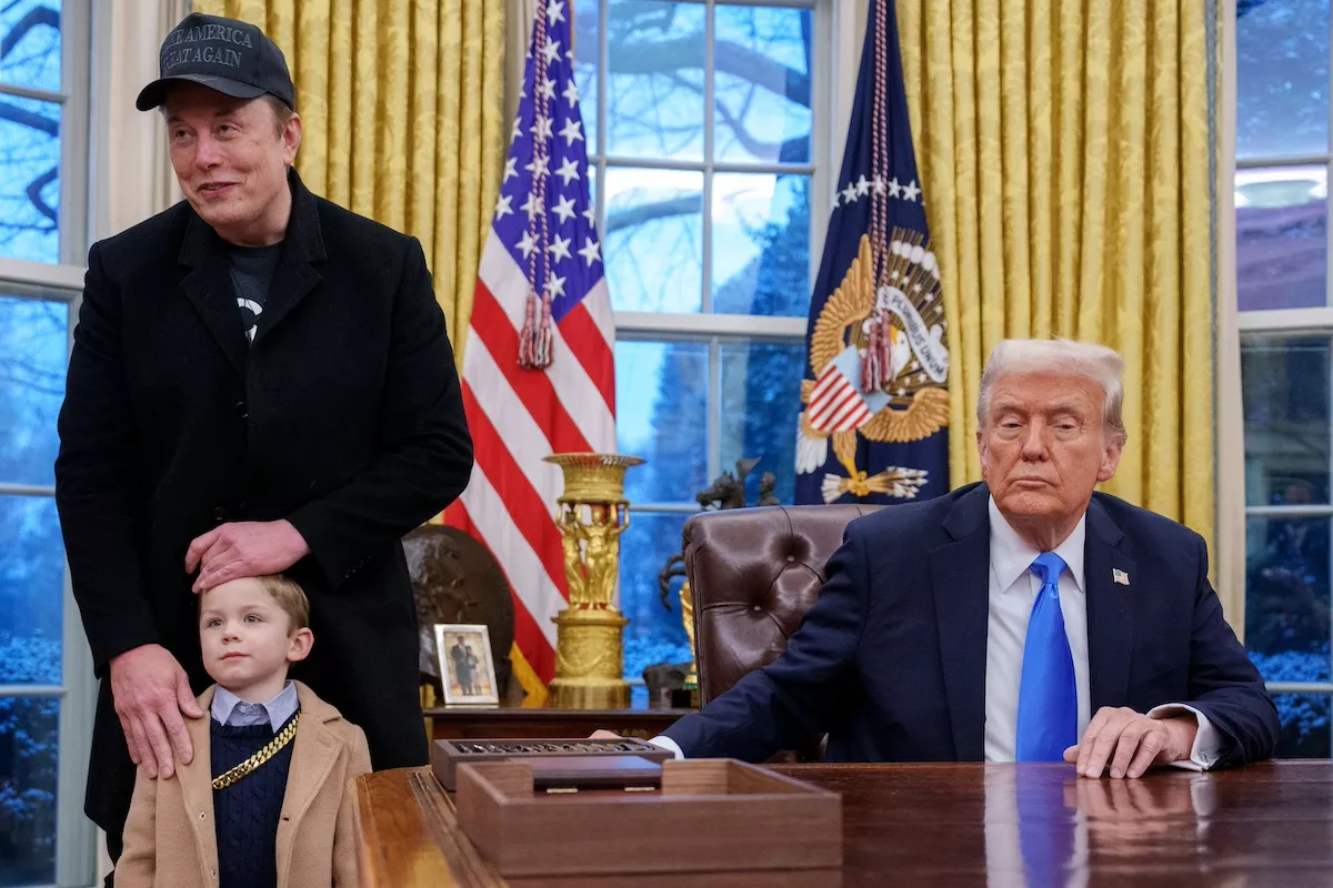 Elon Musk Joins President Trump For Signing Executive Orders In The Oval Office