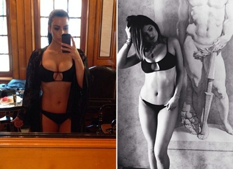 Kylie lució previamente el bikini y también lo presumió en la aplicación.