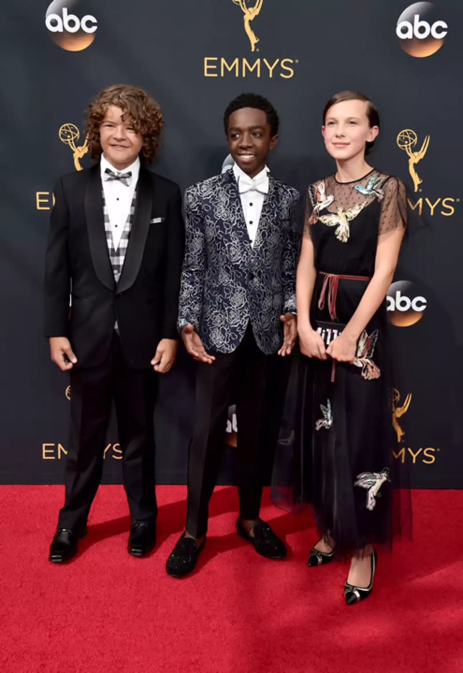 Gaten Matarazzo, Caleb McLaughlin, Millie Bobby Brown.