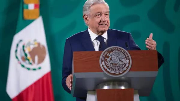 El presidente Andrés Manuel López Obrador durante la conferencia mañanera del 22 de septiembre