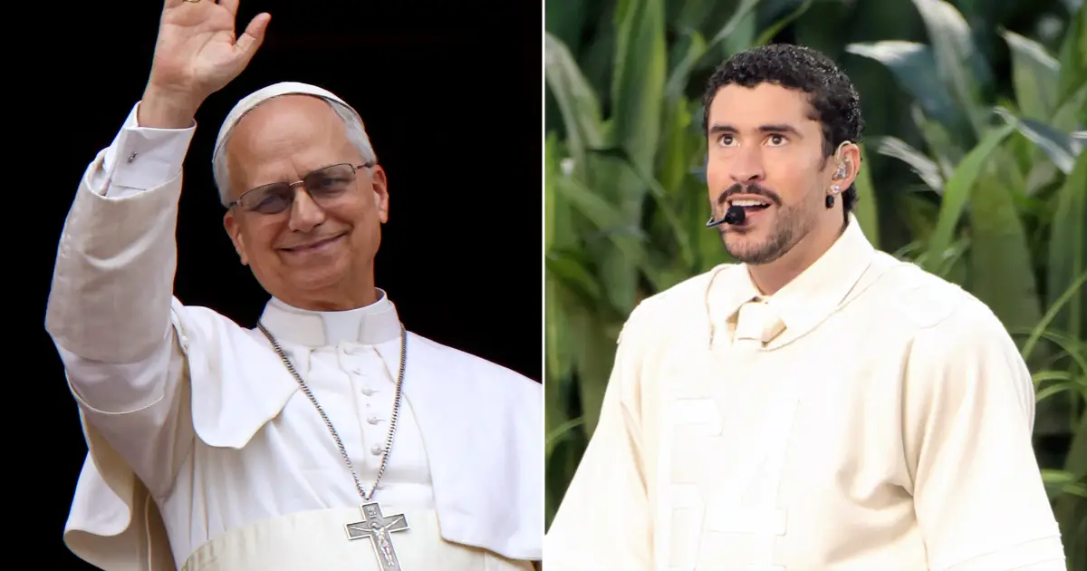 El papa León XIV y Bad Bunny