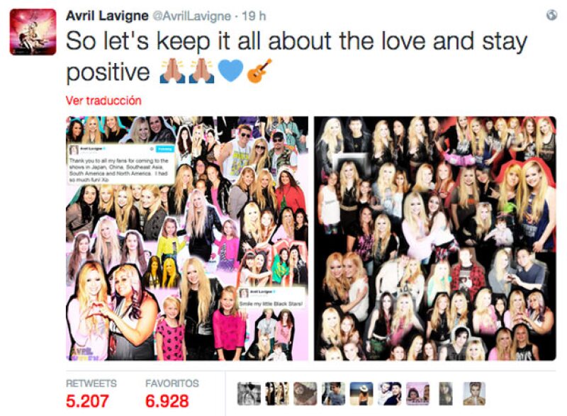 Hasta el momento Taylor no ha respondido a Avril, pero ella con otro tuit, dio por terminada la "controversia" en redes sociales.