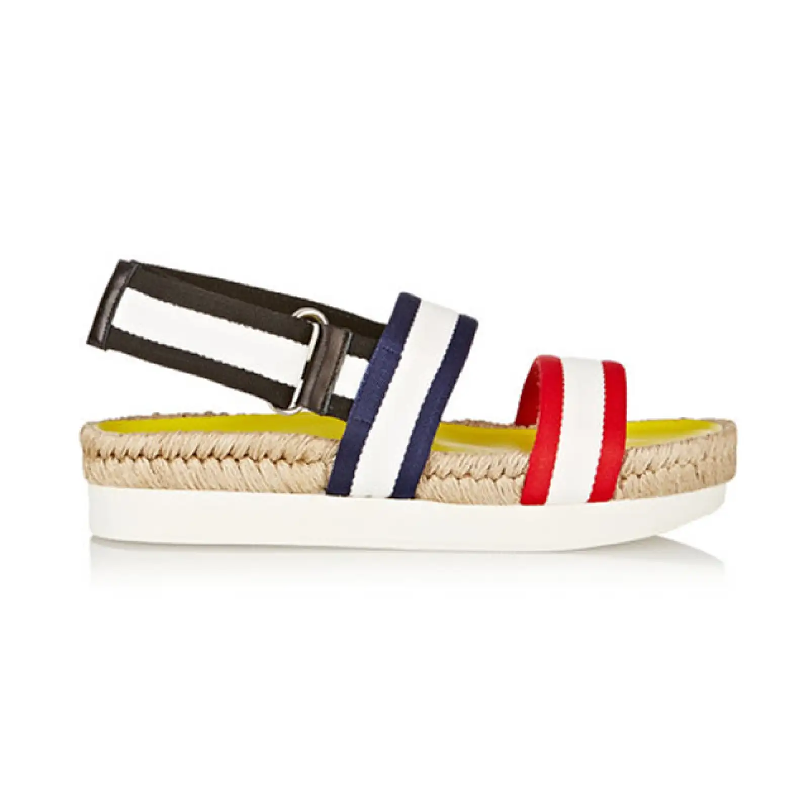 Flamingos: Mondrian Jute-Timmed Canvas Platform Sandals. Precio en punto de venta. net-a-porter.com (Envíos a México)