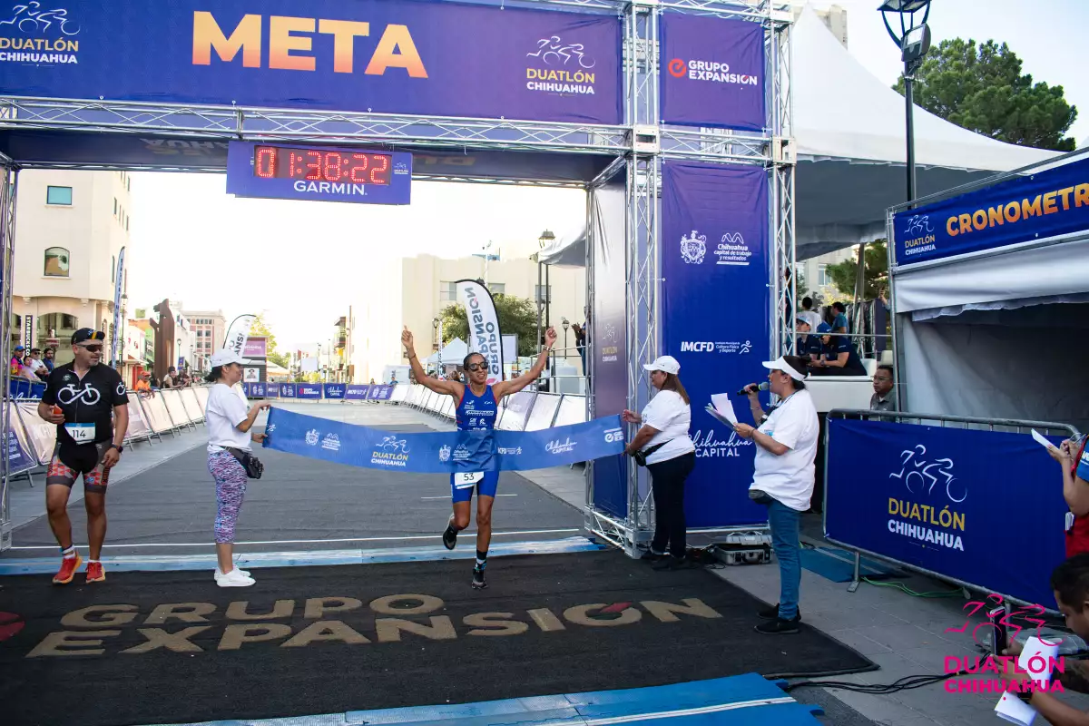 Ganadora del duatlón de Chihuahua