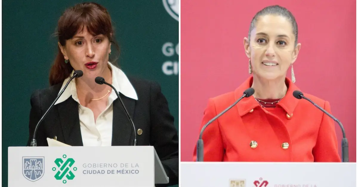 Paola Félix y la jefa de gobierno Claudia Sheinbaum 