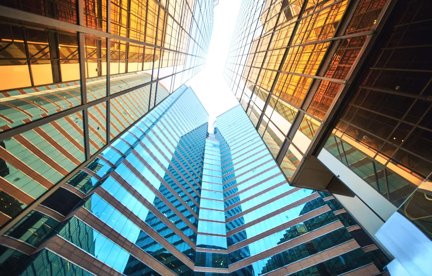 Modern skyscrapers in business district