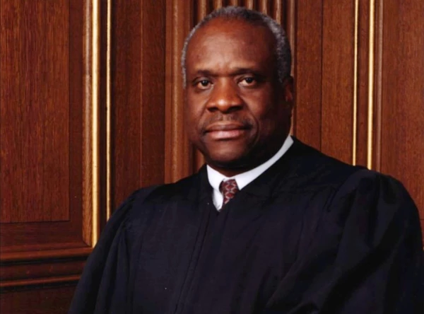 Trump, McConnell and other key figures in the rollback of the right to abortion in the US Clarence Thomas (Wikipedia)