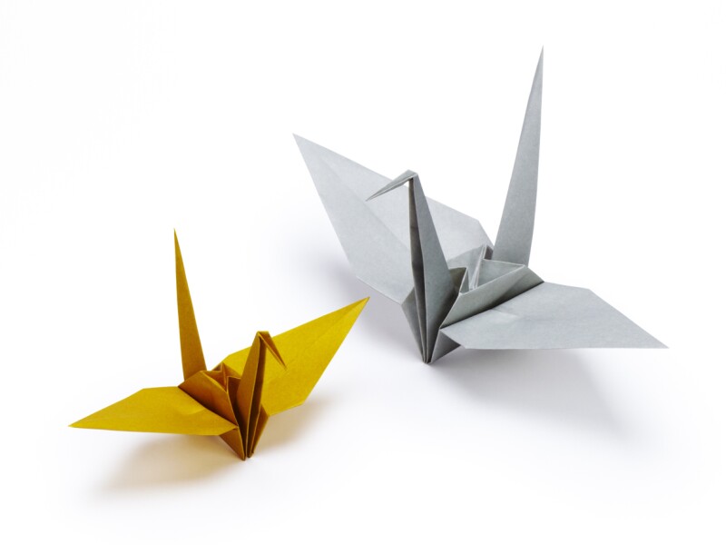 Propina A La Japonesa Un Origami En La Mesa Del Restaurante
