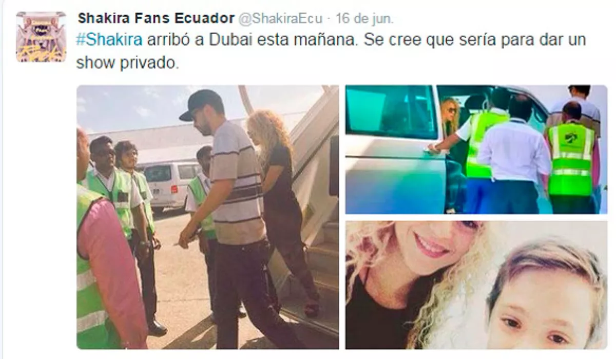 Asimismo los fans de la cantante también compartieron otra fotografía en la que aparece subiéndose a una camioneta y con uno de sus fans.