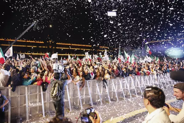 El festejo en el Zócalo