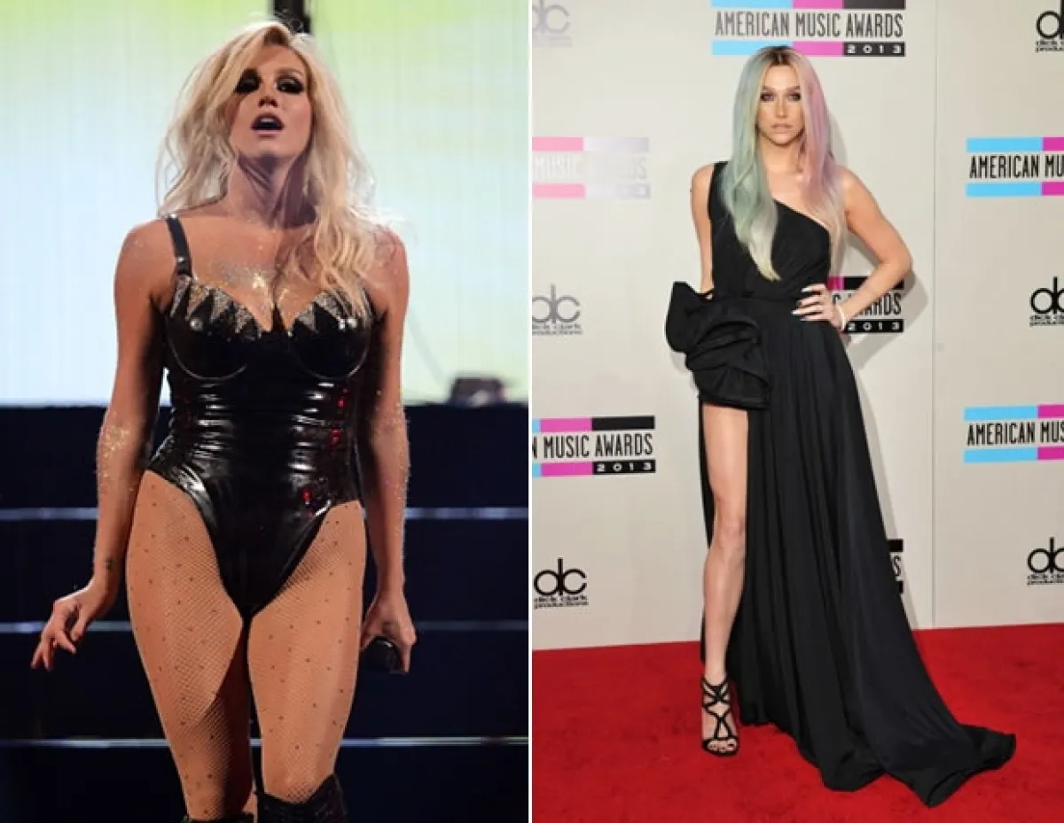 Kesha tiene un cuerpo de "triángulo invertido" lo que significa que su torso es más ancho que sus caderas.
