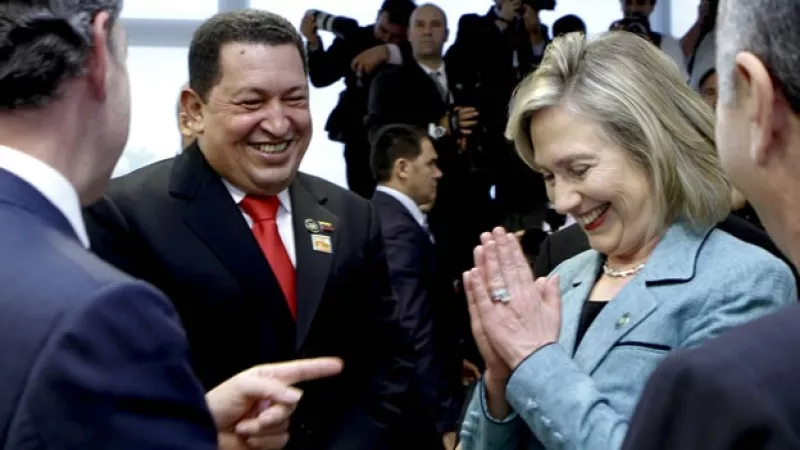 Hilary Clinton y Hugo Chavez