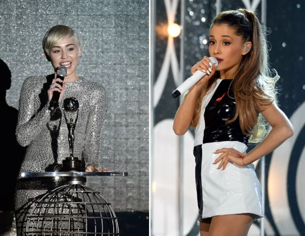 Miley Cyrus y Ariana Grande también quieren llevarse un moonman a casa.