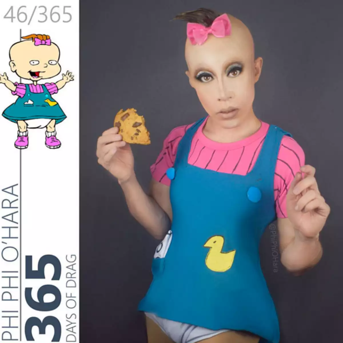Phi Phi O’Hara, quien fuera concursante de Ru Paul’s Drag Race, se ha disfrazado de diferentes personajes animados de series como "Hey, Arnold!" o "Rugrats" y ha publicado las fotos en Instagram.