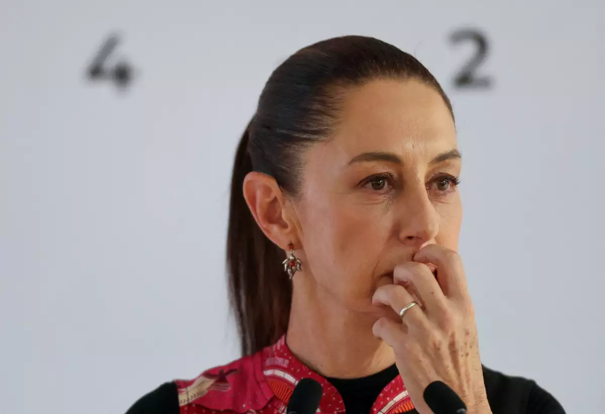 President elect Claudia Sheinbaum speaks at a press conferece in Mexico City