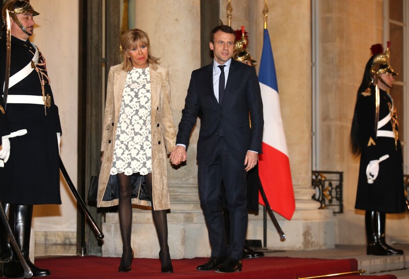 Emmanuel Macron y Brigitte Trogneux