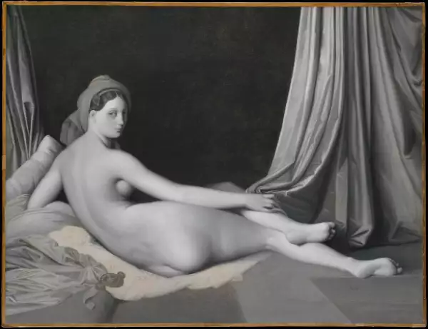 Jean-Auguste-Dominique Ingres, "Odalisque in Grisaille" (about 1824-34)