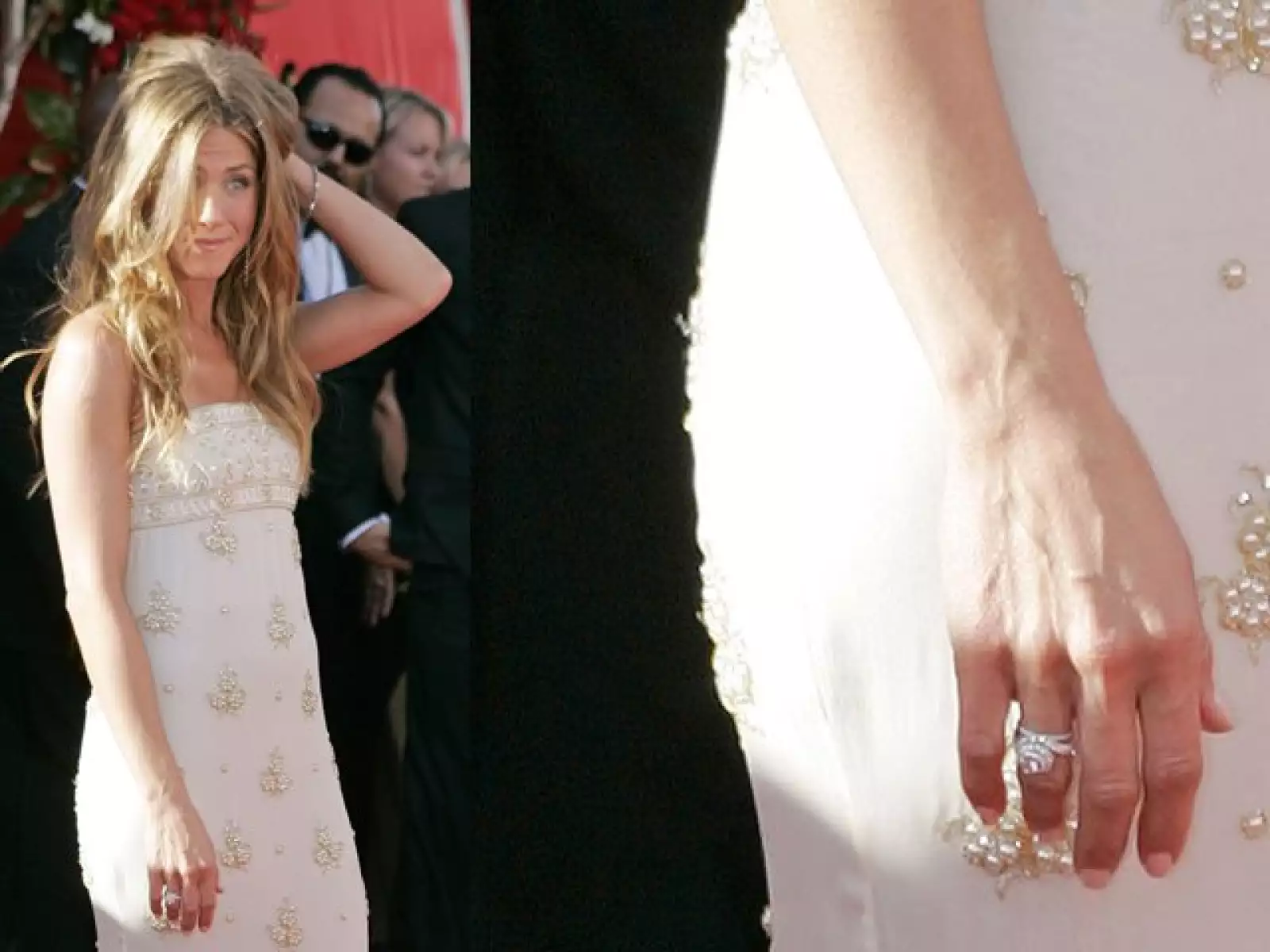 Brad Pitt co-diseñó el anillo de compromiso de $500,000 dls que le dio a Jennifer Aniston. Pitt quería que tuviera la forma de un corazón y simbolizara ´eternidad´.