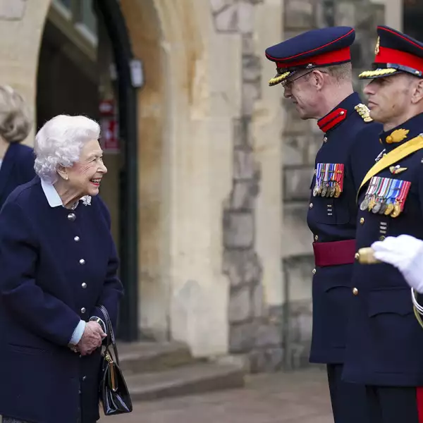 Queen Elizabeth II Meets The Royal Regiment Of Canadian Artillery