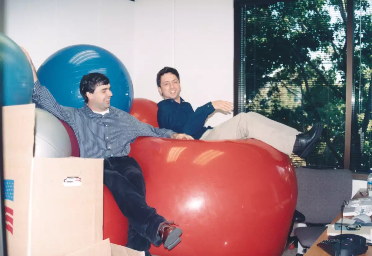 Larry Page y Sergey Brin en el inicio
