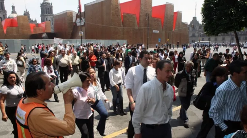 simulacro de sismo en la ciudad de mexico