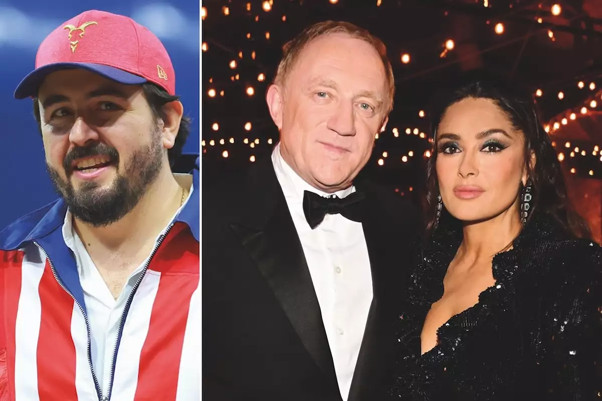 Amaury Vergara, François-Henri Pinault y Salma Hayek