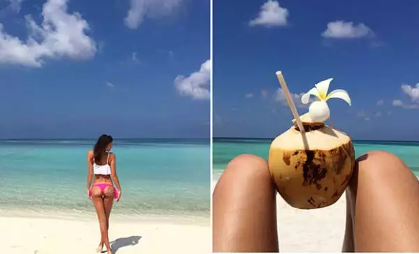 Como forma de felicitación por el galardón a su novio, Irina publicó unas fotos en su Instagram del viaje que tuvo con su novio.