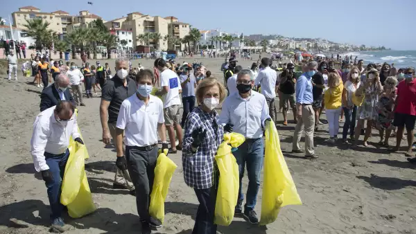 Queen Sofia Of Spain Attends The International Beach Cleanup Day