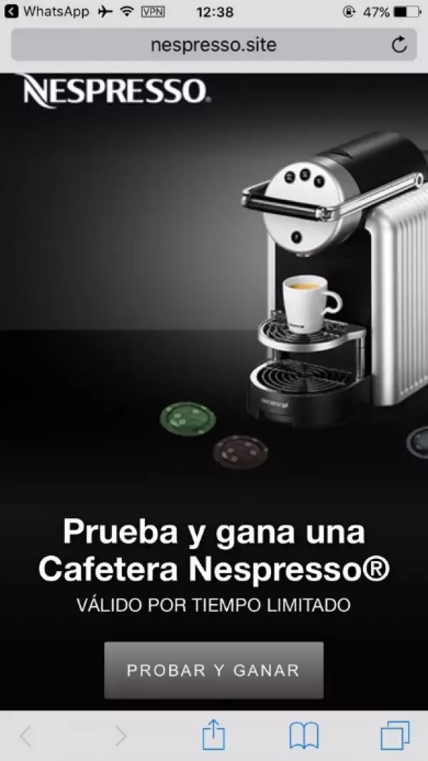 Falsa campaña de Nespresso