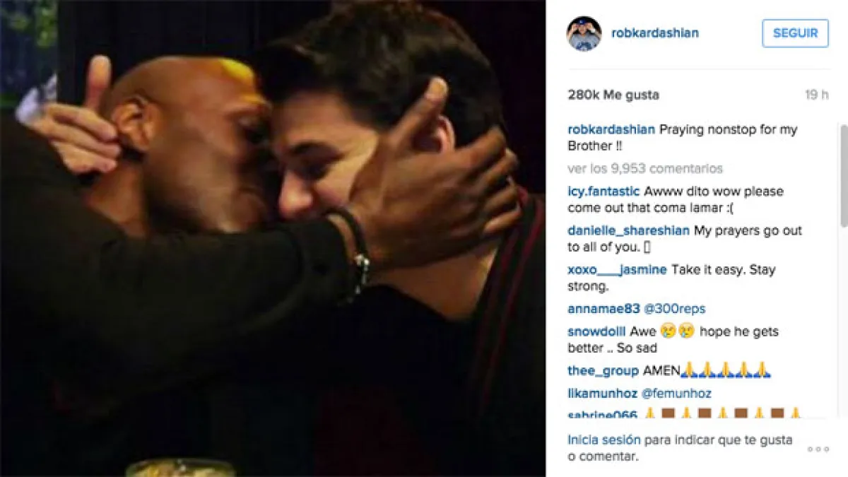 Robert Kardashian también se sumó a las plegarias para Lamar.