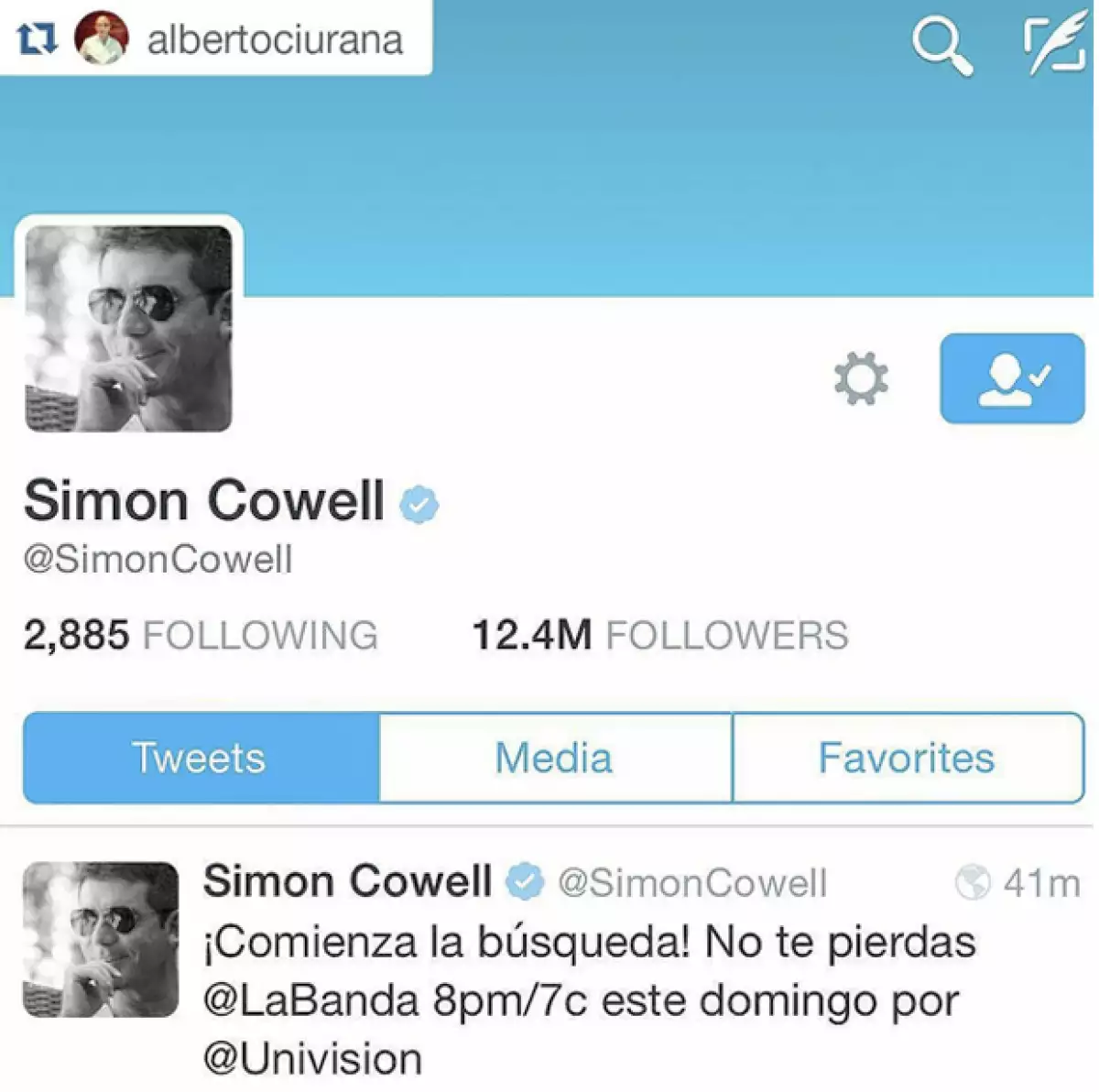 La conductoraa compartió una imagen publicada por el presidente de Univision.