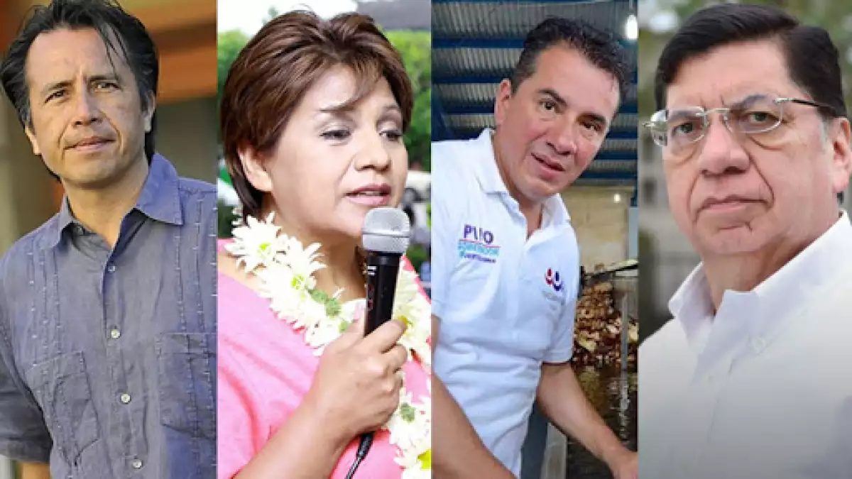 Los abanderados de Morena, Cuitláhuac García, PT, Alba Méndez; Víctor "Pipo" Vázquez, del PES, y Armando Méndez de MC no dieron información sobre compromisos. 