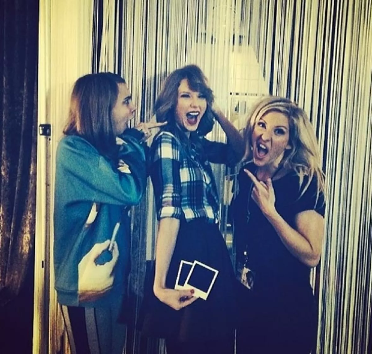 Cara, Taylor y Ellie Goulding posaron para el Instagram de la modelo.