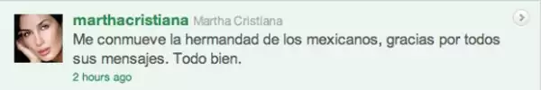 Martha agradeció a todos los que estuvieron al pendiente de ella y su familia.