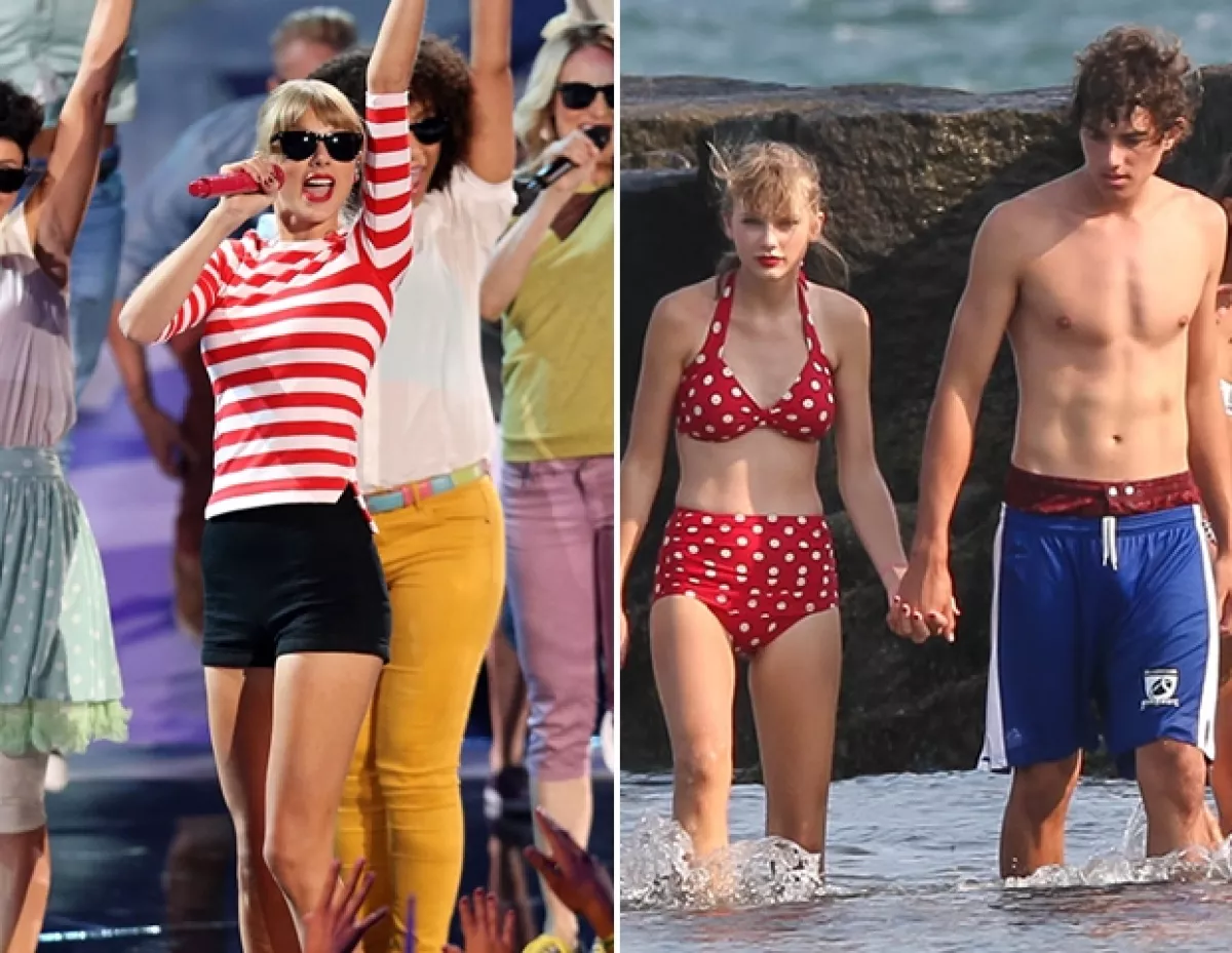 `Retro´es la palabra ideal para definir el look de Taylor durante su relación con Conor Kennedy. ¿Intentando imitar a Jackie?
