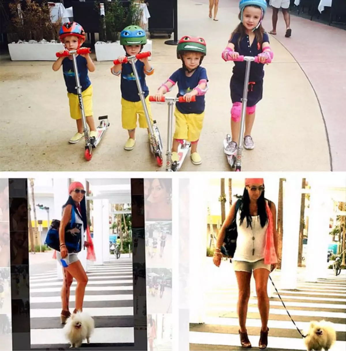 La conductora compartió imágenes en las que revela su avanzado embarazo mientras disfruta de la compañía de sus cuatro hijos.