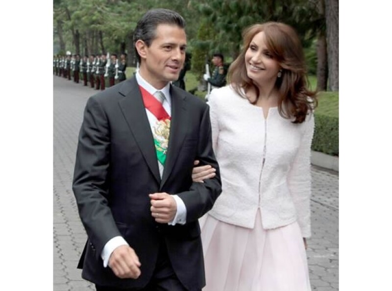 Angélica optó por tonos claros.