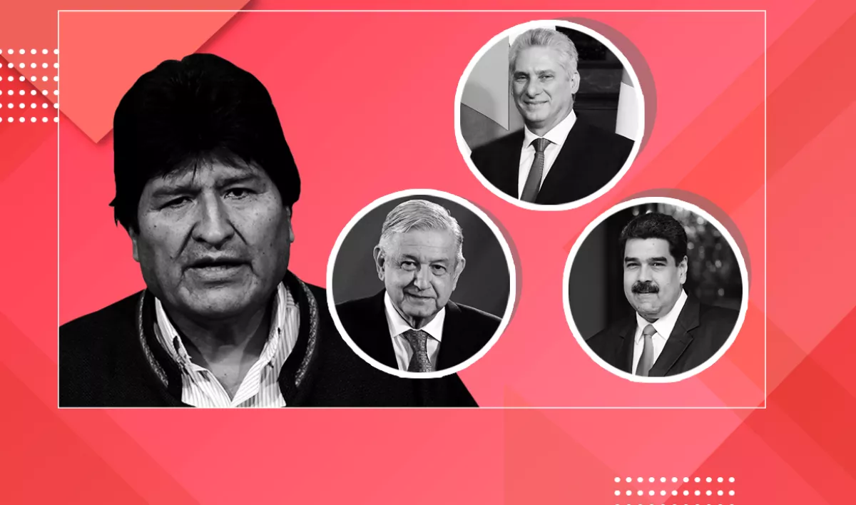 Evo Morales y políticos