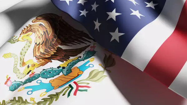 USA and Mexico flags